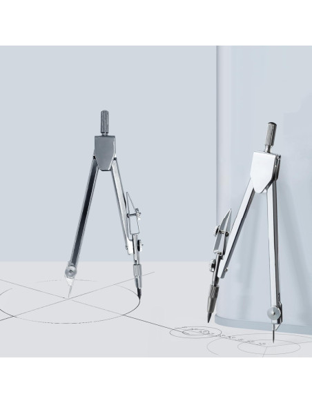 Juego de Transportador y Compás EQUNROY 10cm Acero Inoxidable Juego de Transportador y Compás EQUNROY 10cm Acero Inoxidable
