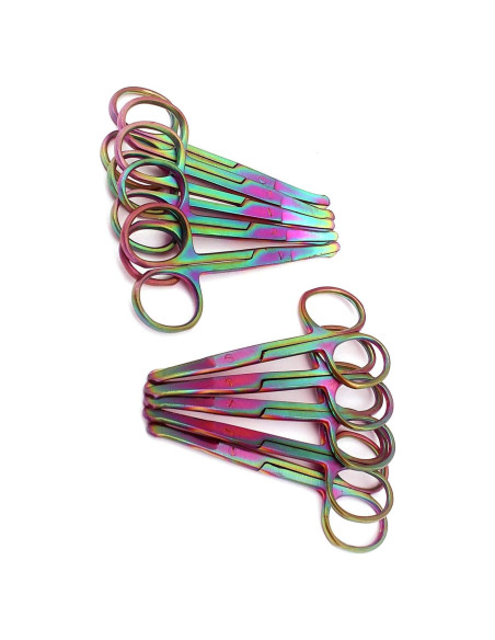 Juego de 10 Tijeras de Seguridad Rainbow Multi Titanio 8.89 cm