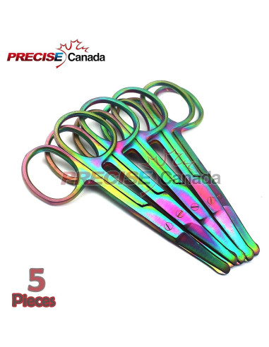 Juego de 10 Tijeras de Seguridad Rainbow Multi Titanio 8.89 cm