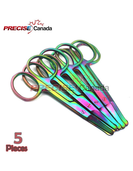 Juego de 10 Tijeras de Seguridad Rainbow Multi Titanio 8.89 cm