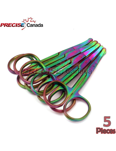 Juego de 10 Tijeras de Seguridad Rainbow Multi Titanio 8.89 cm