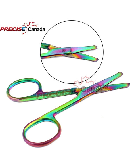 Juego de 10 Tijeras de Seguridad Rainbow Multi Titanio 8.89 cm