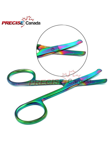 Juego de 10 Tijeras de Seguridad Rainbow Multi Titanio 8.89 cm