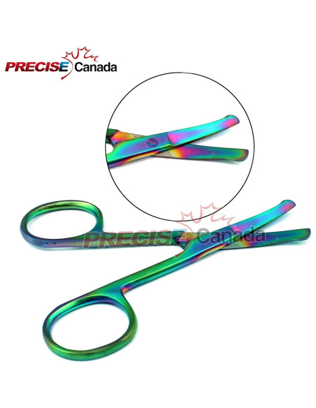 Juego de 10 Tijeras de Seguridad Rainbow Multi Titanio 8.89 cm