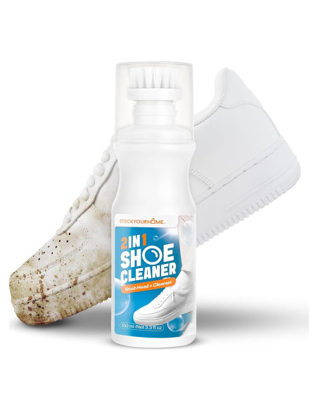 Kit de Limpieza de Zapatos 2 en 1 Stock Your Home - Cepillo y Spray