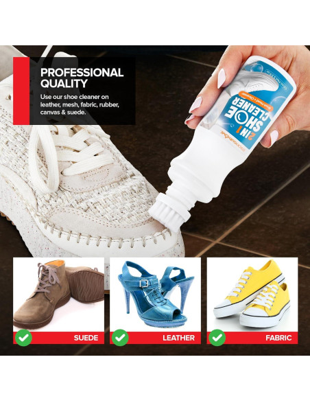 Kit de Limpieza de Zapatos 2 en 1 Stock Your Home - Cepillo y Spray