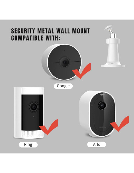 Soporte de Pared para Cámaras Arlo y Ring - Paquete de 3
