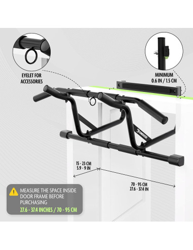 Barra de Dominadas DMoose Fitness para Puerta - 113 kg - Sin Tornillos