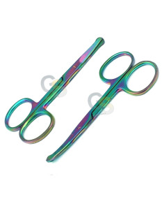 Conjunto de 2 Tijeras de Seguridad G.S para Nariz y Bigote - Acero Inoxidable