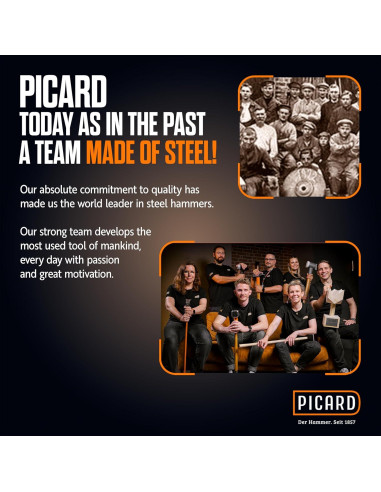 Martillo de Minería Picard SecuTec 1250g con Mango de Hickory