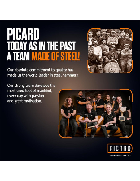 Martillo de Minería Picard SecuTec 1250g con Mango de Hickory