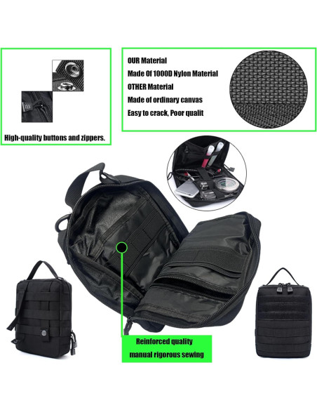 Organizador de Asiento Táctico MEAUTELE con 5 Bolsillos Desmontables