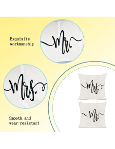 Juego de Fundas de Almohada Decorativas Tofwaol 18x18 cm Algodón 2