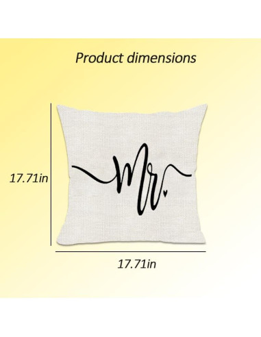 Juego de Fundas de Almohada Decorativas Tofwaol 18x18 cm Algodón