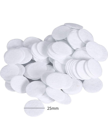 Filtros de Algodón 100pcs Walfront para Máquinas de Belleza 25mm