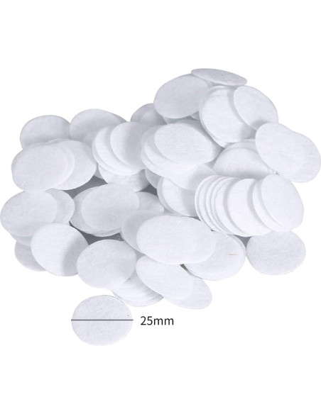 Filtros de Algodón 100pcs Walfront para Máquinas de Belleza 25mm