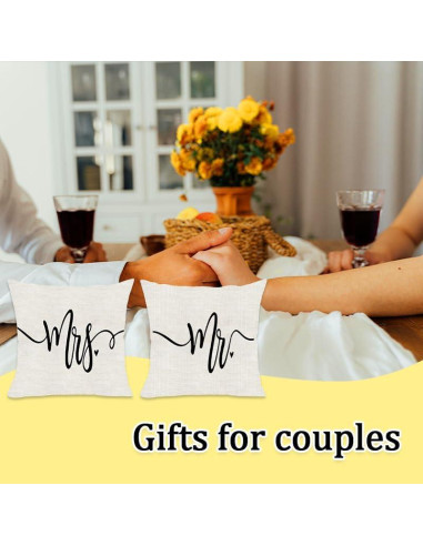 Juego de Fundas de Almohada Decorativas Tofwaol 18x18 cm Algodón