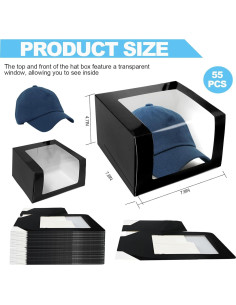 Cajas de Regalo Negras TANEMUDO 55 Pcs 19.81x19.81x11.94 cm 2