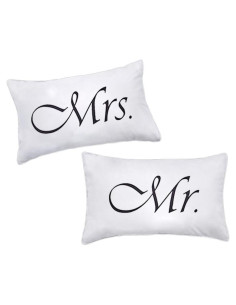 Fundas de Almohada Sr. y Sra. DasyFly 78x48cm Algodón