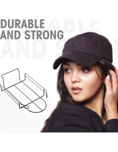 Soportes de Sombreros de Alambre Blulu - 8 Piezas Negro