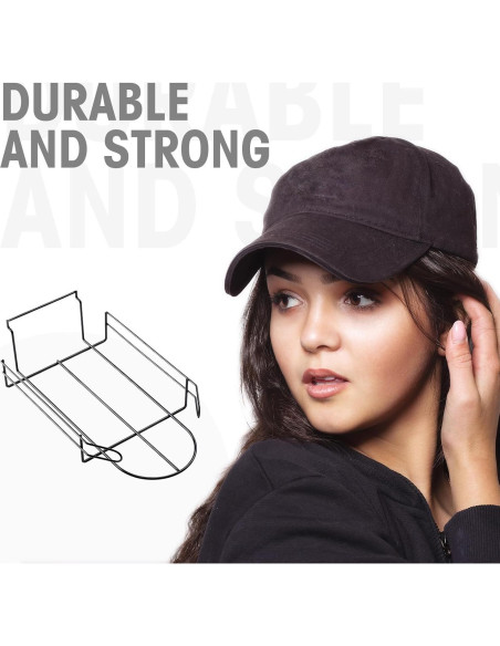 Soportes de Sombreros de Alambre Blulu - 8 Piezas Negro