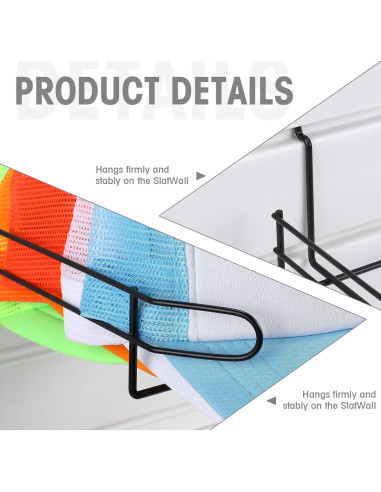 Soportes de Sombreros de Alambre Blulu - 8 Piezas Negro