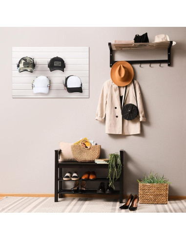 Soportes de Sombreros de Alambre Blulu - 8 Piezas Negro