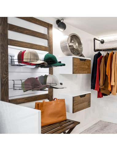 Soportes de Sombreros de Alambre Blulu - 8 Piezas Negro