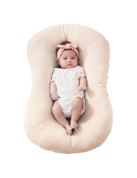 FUNUPUP Funda de Muselina para Lounger de Bebé 80x54cm Beige