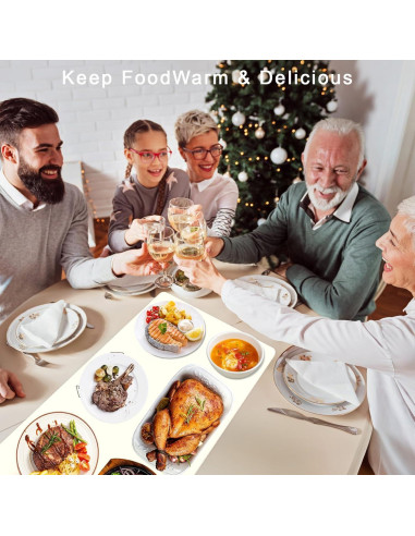 Alfombrilla Calentadora de Comida Eléctrica 70x40cm Silicona