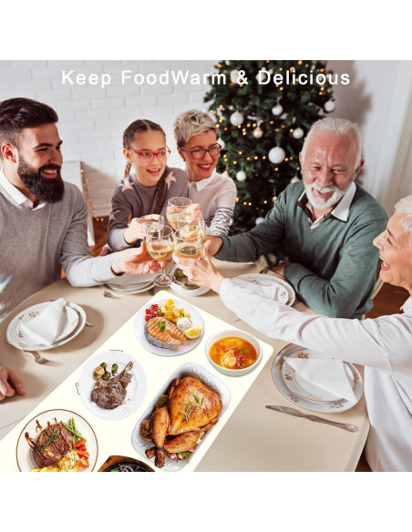 Alfombrilla Calentadora de Comida Eléctrica 70x40cm Silicona