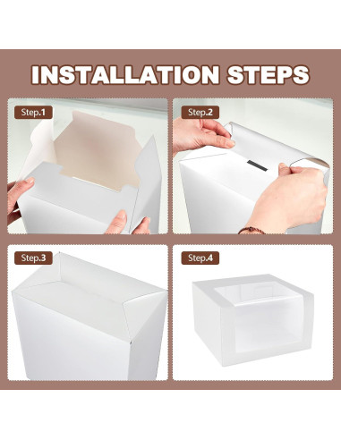 50 Cajas de Regalo para Gorras DoubleFill con Ventana Transparente