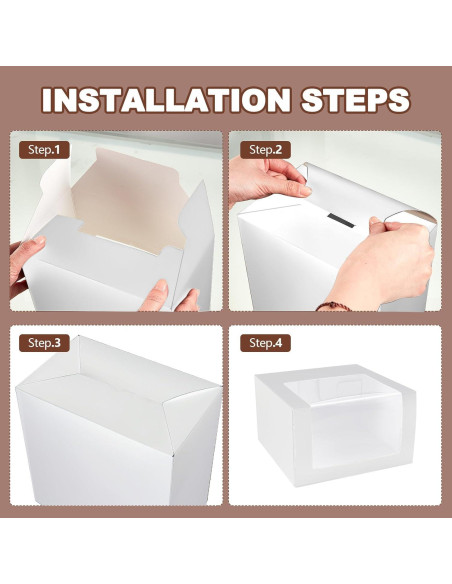 50 Cajas de Regalo para Gorras DoubleFill con Ventana Transparente