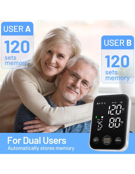 Monitor de Presión Arterial Digital Jamr C02 LED 2 Usuarios