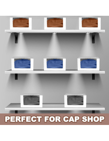 50 Cajas de Regalo para Gorras DoubleFill con Ventana Transparente