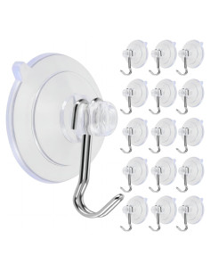 15 Ganchos de Ventosa Tuyryahr Alta Resistencia 1.8kg