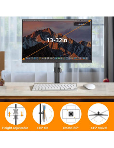 Soporte de Monitor Pholiten Ajustable 13-32" VESA 9.07kg 2