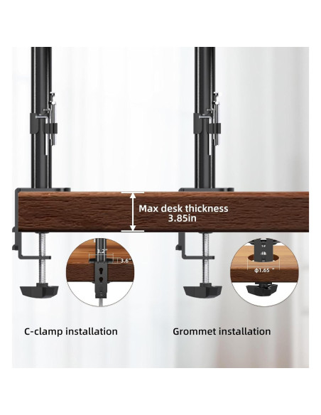 Soporte de Monitor Pholiten Ajustable 13-32" VESA 9.07kg