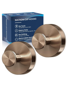 Ganchos de Ventosa para Ducha MOTAIPEAK 2 Pcs Bronce Champán