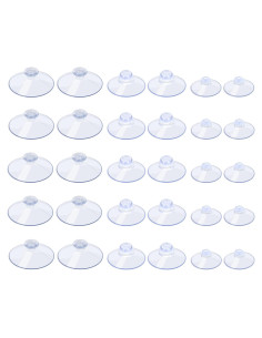 30 Ventosas Transparentes AQUANEAT para Decoración y Organización