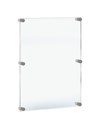 Marco Flotante de Acrílico Azar Displays 24x36 cm Plateado