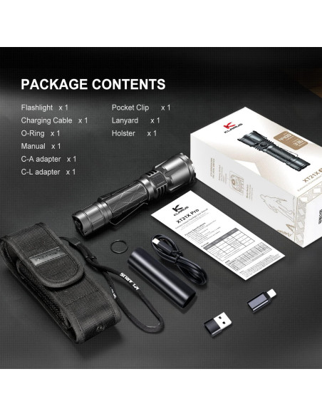 Linterna Táctica Klarus XT21X Pro 4400 Lúmenes Recargable