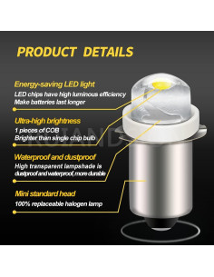 Bombilla LED P13.5S Ruiandsion 3V 0.5W Blanca 100LM 2