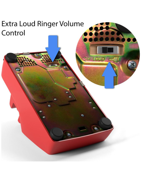 Teléfono con Cable Home Intuition Rojo para Personas Mayores