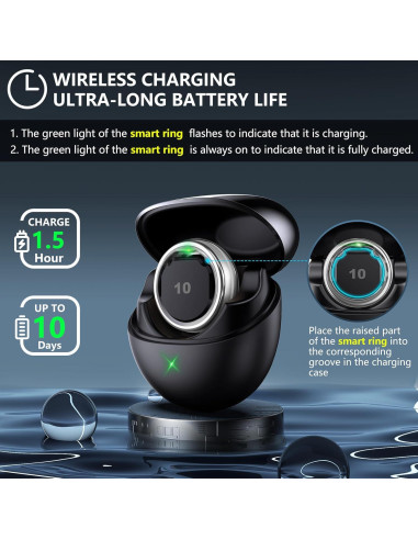 Anillo Inteligente SEEKZERO Plata 11 - Monitoreo de Salud y Fitness