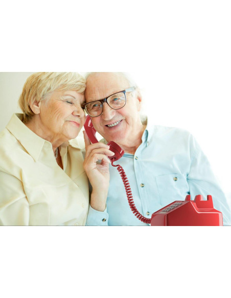 Teléfono con Cable Home Intuition Rojo para Personas Mayores