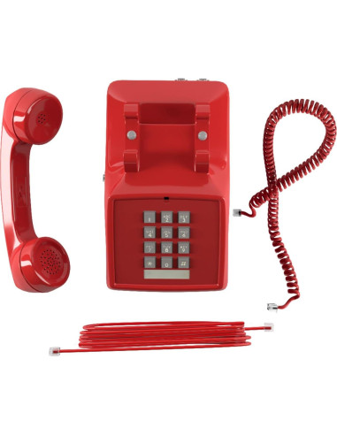 Teléfono con Cable Home Intuition Rojo para Personas Mayores