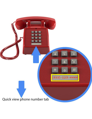 Teléfono con Cable Home Intuition Rojo para Personas Mayores