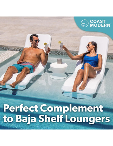 Mesa Lateral Exterior GoSports Coast Modern - 37x37 cm - Para Piscina y Patio