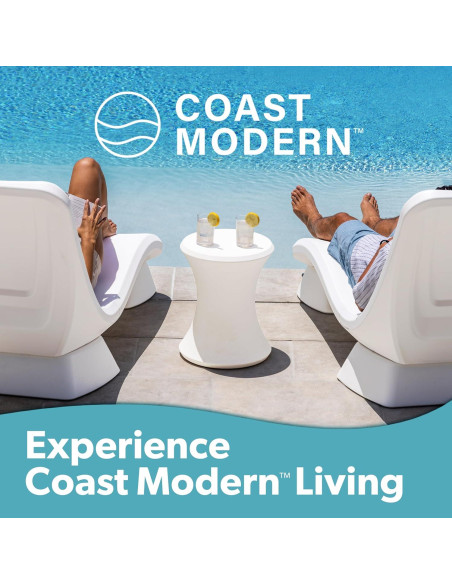 Mesa Lateral Exterior GoSports Coast Modern - 37x37 cm - Para Piscina y Patio